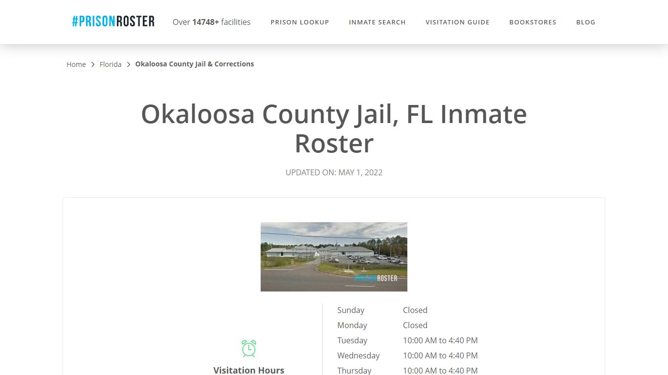 Okaloosa County Jail, FL Inmate Roster - Prisonroster
